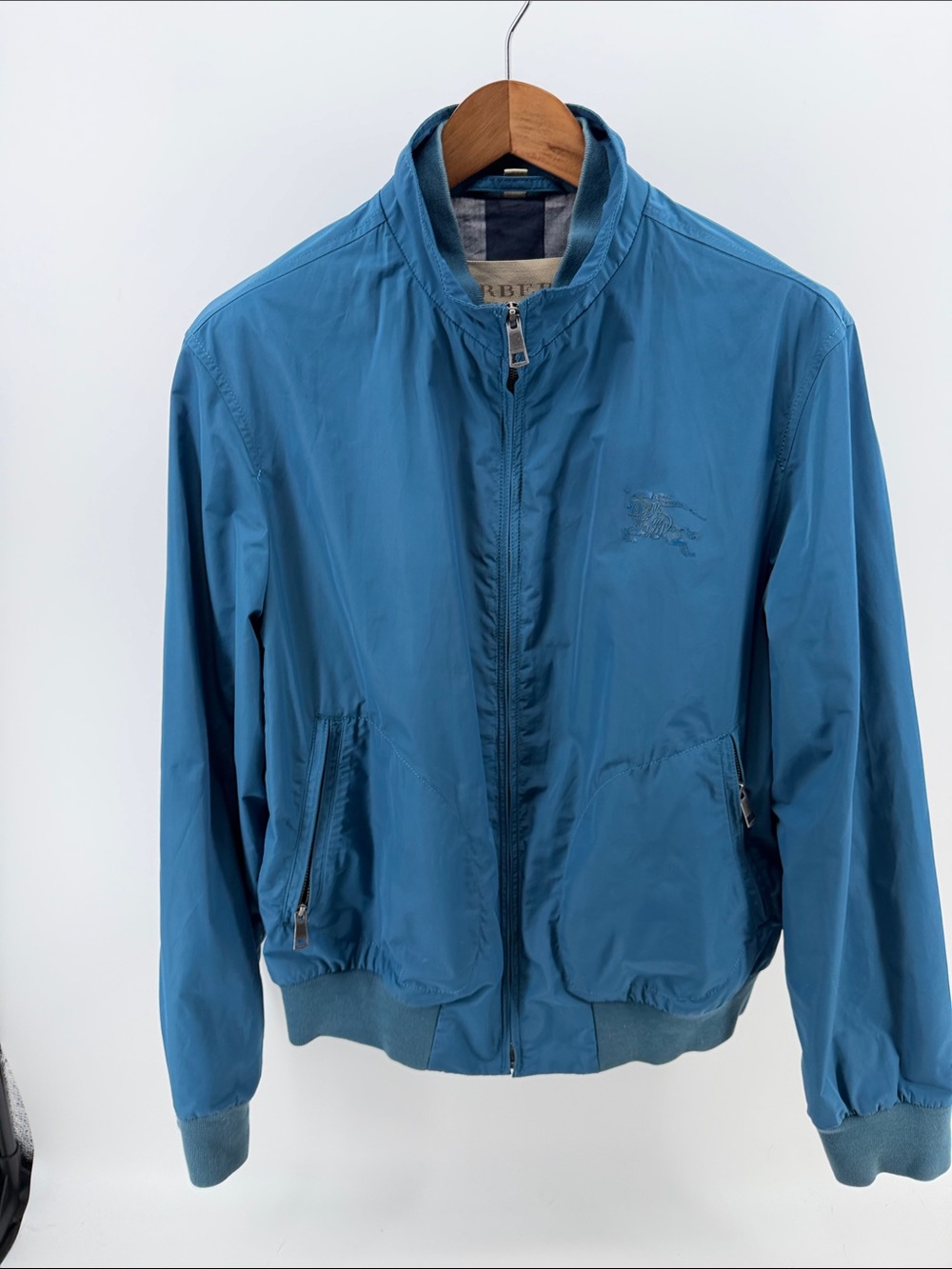 Burberry Blue Bomber Jacket for Men